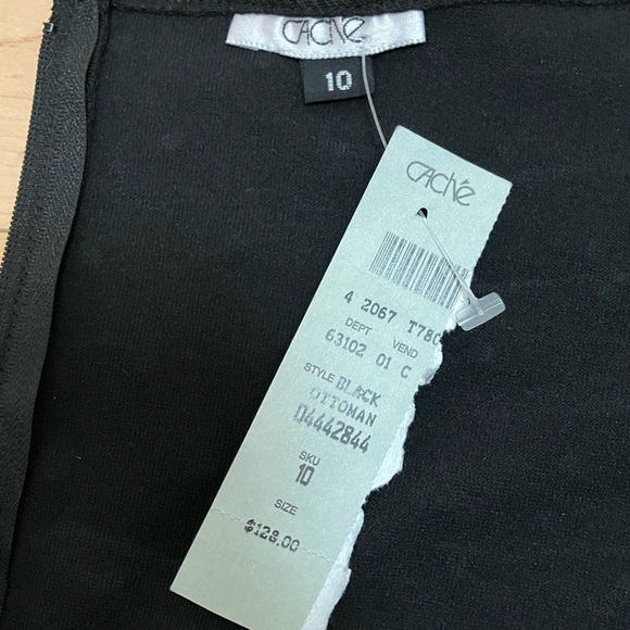 CACHE Black Halter Top with Pink Rhinestone Detail, Size 10, NWT - Picture 9 of 10